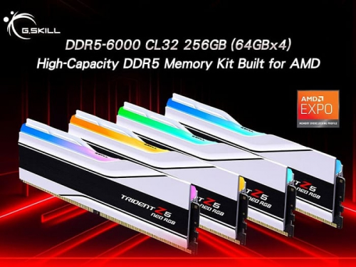 G.SKILL показала комплект DDR5-6000 объемом 256 Гбайт для процессоров AMD