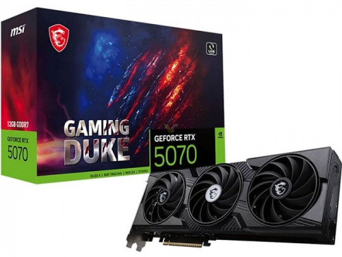 MSI выпустила видеокарту GeForce RTX 5070 GAMING DUKE 3X MSI выпустила видеокарту GeForce RTX 5070 GAMING DUKE 3X