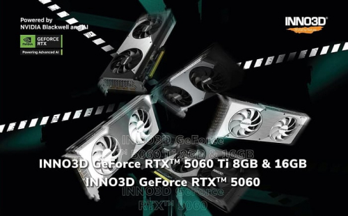 Рассматриваем модельный ряд показанных видеокарт GeForce RTX 5060/Ti
