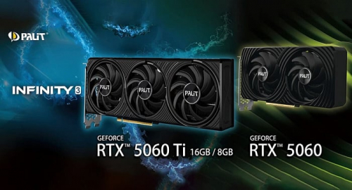 Рассматриваем модельный ряд показанных видеокарт GeForce RTX 5060/Ti