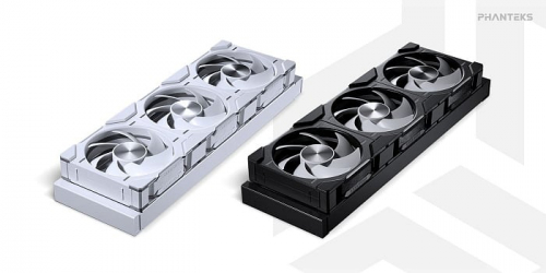 В водоблоке готовых СЖО Phanteks Glacier One D30 X2 присутствует вентилятор