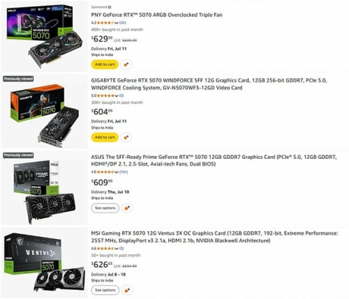 NVIDIA GeForce RTX 5070 дешевеет во многих регионах NVIDIA GeForce RTX 5070 дешевеет во многих регионах