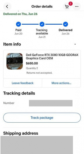 Покупатель двух RTX 3080 за $650 получил две RTX 3090 за $1640