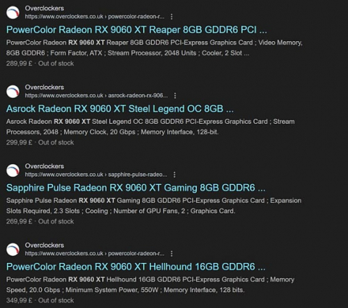 Предварительные цены на видеокарту AMD Radeon RX 9060 XT начинаются с $320 Предварительные цены на видеокарту AMD Radeon RX 9060 XT начинаются с $320