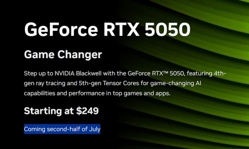 Слух: в Китае GeForce RTX 5050 будет запущена раньше, чем в остальном мире Слух: в Китае GeForce RTX 5050 будет запущена раньше, чем в остальном мире