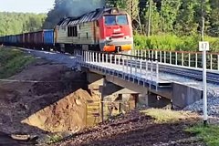 Подорванный в России путепровод восстановили в рекордные сроки Подорванный в России путепровод восстановили в рекордные сроки