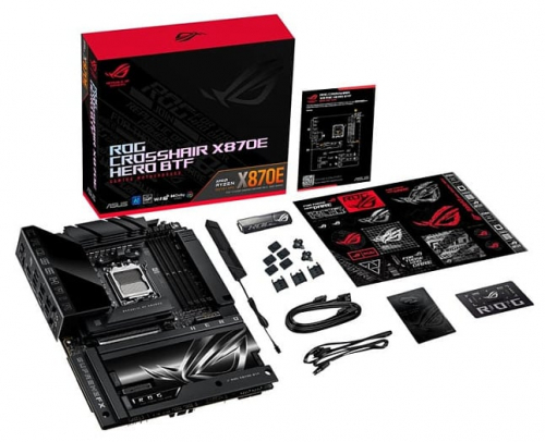 ASUS представила плату ROG Crosshair X870E Hero BTF со скрытыми разъёмами ASUS представила плату ROG Crosshair X870E Hero BTF со скрытыми разъёмами
