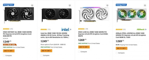 Цены на видеокарту Intel Arc B580 вернулись к рекомендованному значению Цены на видеокарту Intel Arc B580 вернулись к рекомендованному значению