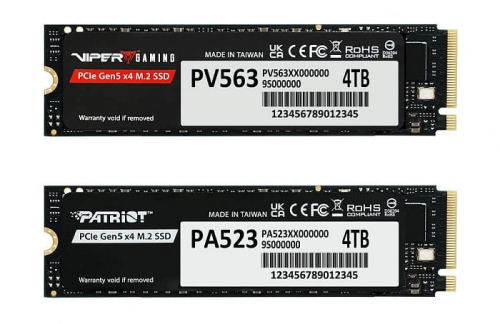 Patriot выпустила накопители Viper PV563 и Patriot PA523 на основе PCI Express 5.0 Patriot выпустила накопители Viper PV563 и Patriot PA523 на основе PCI Express 5.0