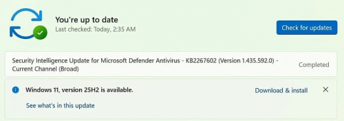 В первых тестах нет разницы в производительности между Windows 11 24H2 и 25H2