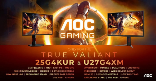 AOC выпустила игровые мониторы U27G4XM (4K, Mini-LED) и 25G4KUR (FHD, 420 Hz) AOC выпустила игровые мониторы U27G4XM (4K, Mini-LED) и 25G4KUR (FHD, 420 Hz)