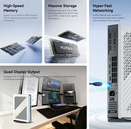 Начались продажи мини-ПК Minisforum G1 Pro на базе Ryzen 9 8945HX и настольной RTX 5060