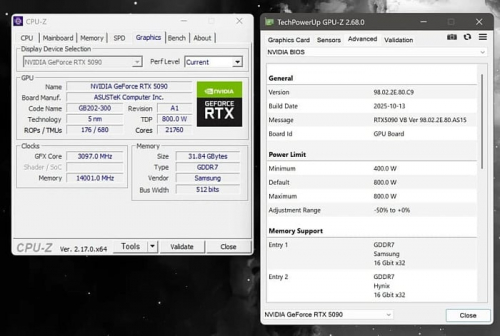vBIOS от ASUS ROG Matrix RTX 5090 с TDP 800 Вт можно использовать на сторонних видеокартах vBIOS от ASUS ROG Matrix RTX 5090 с TDP 800 Вт можно использовать на сторонних видеокартах