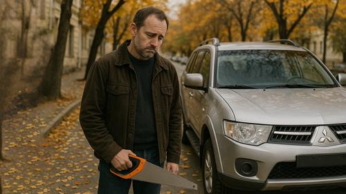 После развода мужу пришлось «отпилить» половину Mitsubishi жене После развода мужу пришлось «отпилить» половину Mitsubishi жене