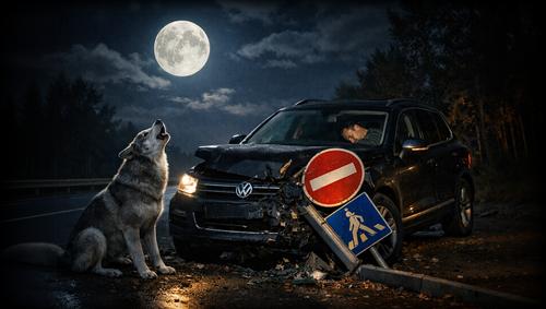Пьяный пенсионер таранил столбы, думая, что его джип, это танк Leopard Пьяный пенсионер таранил столбы, думая, что его джип, это танк Leopard