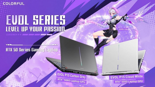 Colorful показала ноутбуки серии EVOL P15 с дискретной графикой NVIDIA GeForce RTX 5000 Colorful показала ноутбуки серии EVOL P15 с дискретной графикой NVIDIA GeForce RTX 5000