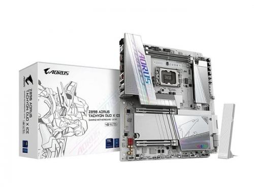 Плата для оверклокеров GIGABYTE Z890 AORUS TACHYON DUO X ICE поддерживает DDR5-10400