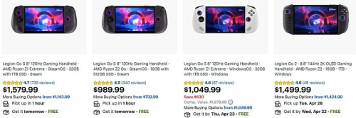 Розничная цена портативной консоли Lenovo Legion Go S достигла $1580 Розничная цена портативной консоли Lenovo Legion Go S достигла $1580