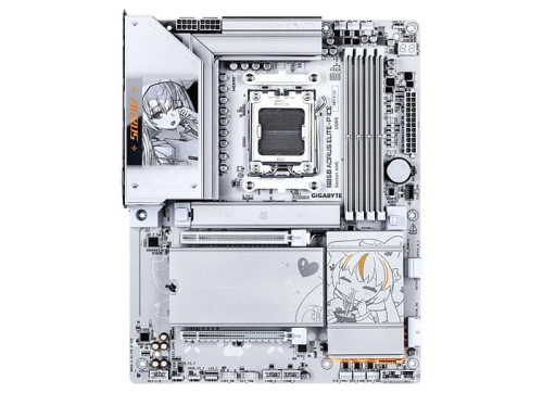 На плате GIGABYTE B850 AORUS ELITE-P ICE присутствует аниме-девочка